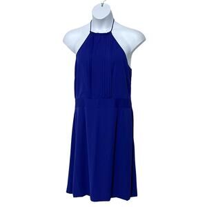 Banana Republic Womens Size 16 Tall Halter Short Party Dress Royal Blue NWT